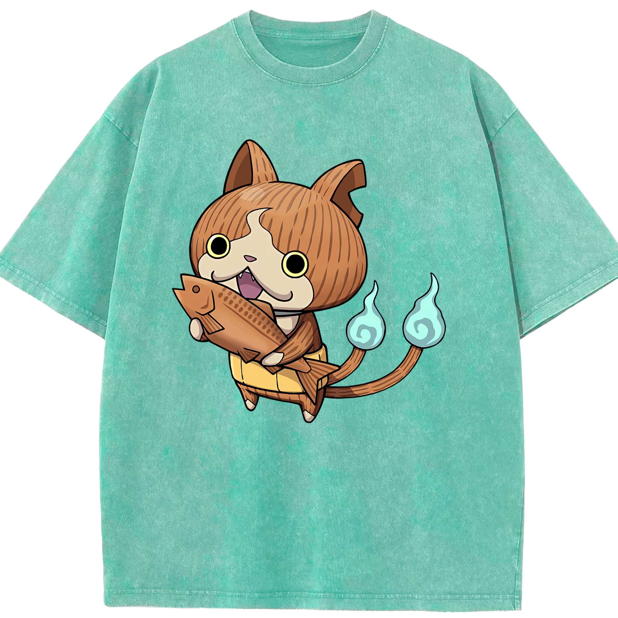 （画像用） 妖怪ウォッチ Yo-kai Watch 綿100% ヴィンテージ風 半袖Tシャツ（フロントプリント）